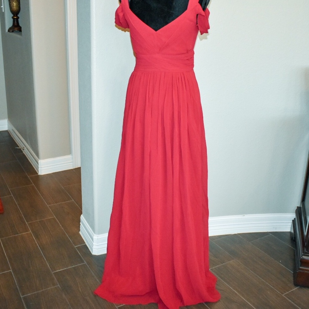 Lulu’s oceans of elegance wine Red Maxi Dress - Picture 6 of 6